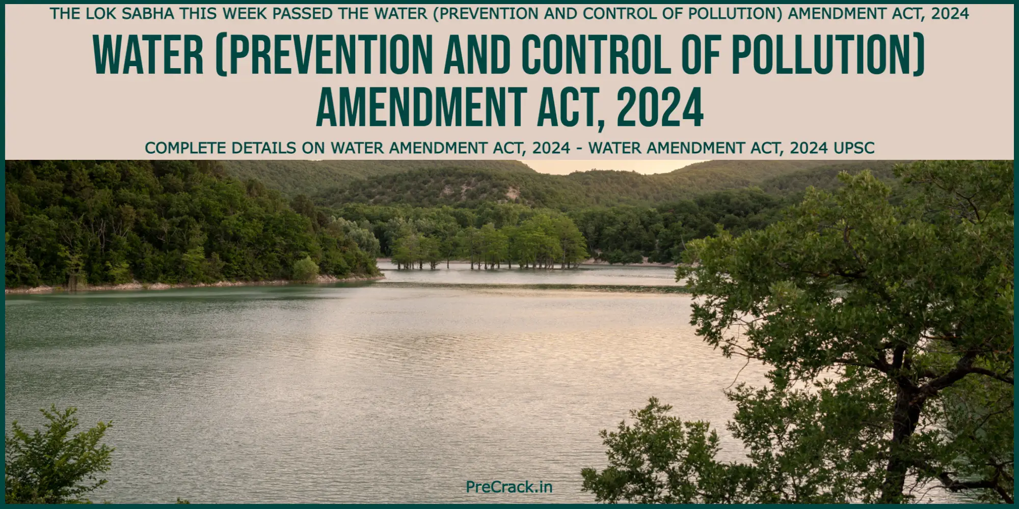 What’s new in Water (Prevention and Control of Pollution) Amendment Act